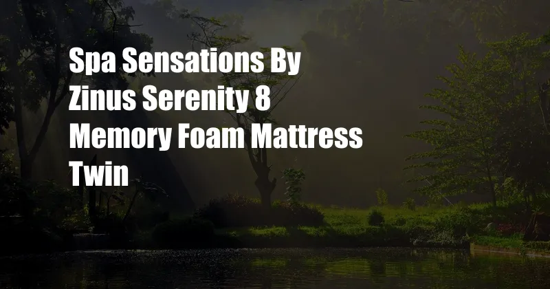 Spa Sensations By Zinus Serenity 8 Memory Foam Mattress Twin
