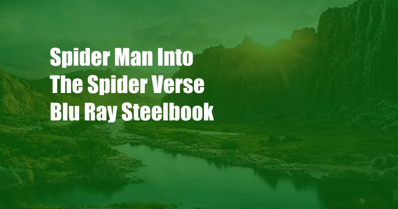 Spider Man Into The Spider Verse Blu Ray Steelbook