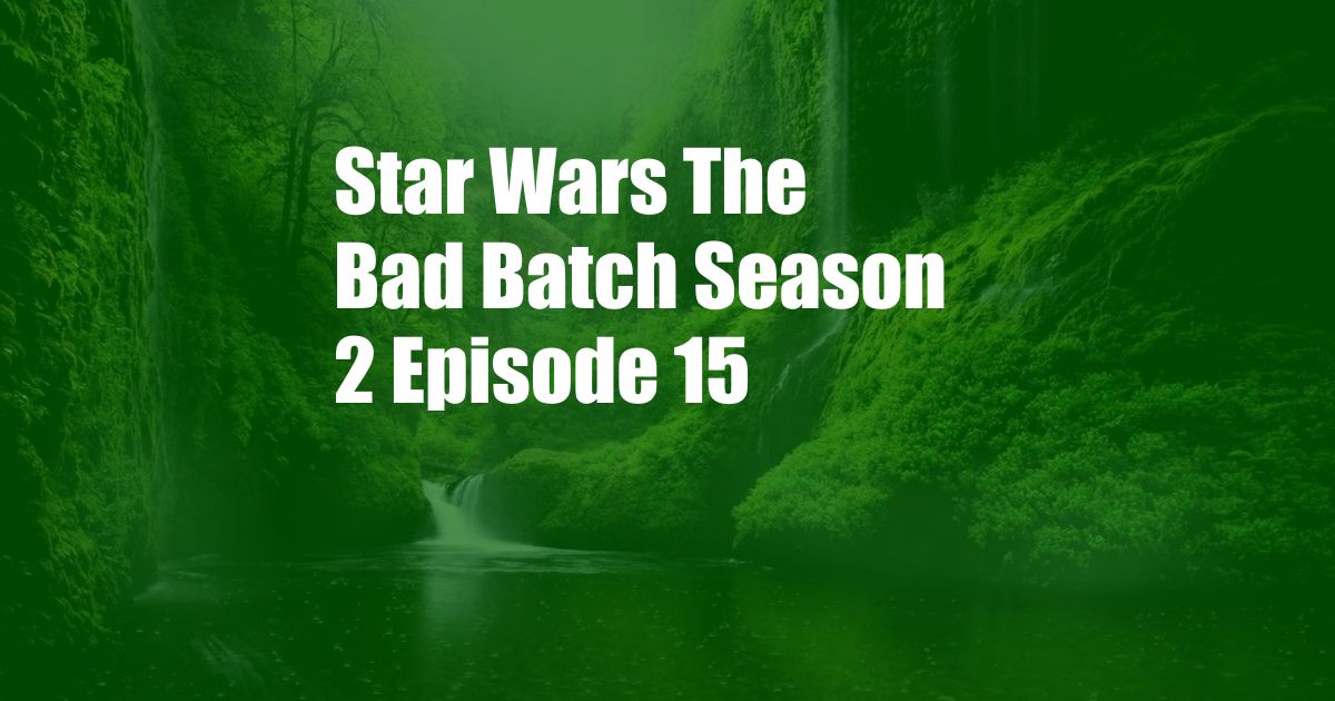 Star Wars The Bad Batch Season 2 Episode 15