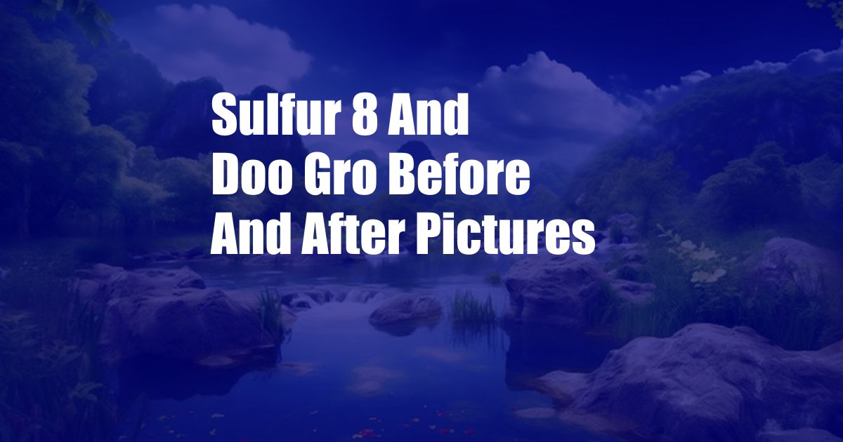 Sulfur 8 And Doo Gro Before And After Pictures