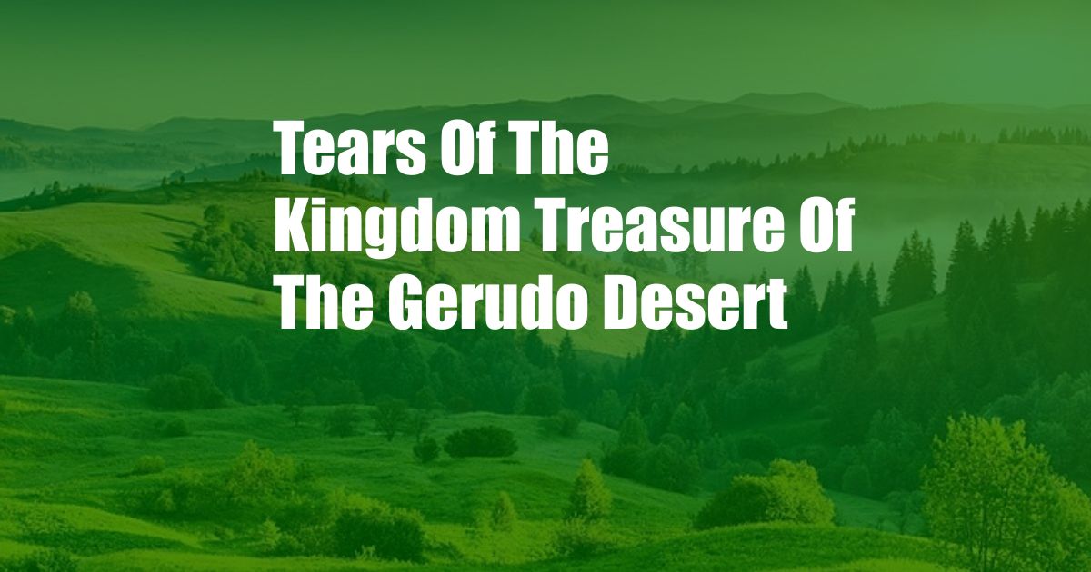 Tears Of The Kingdom Treasure Of The Gerudo Desert