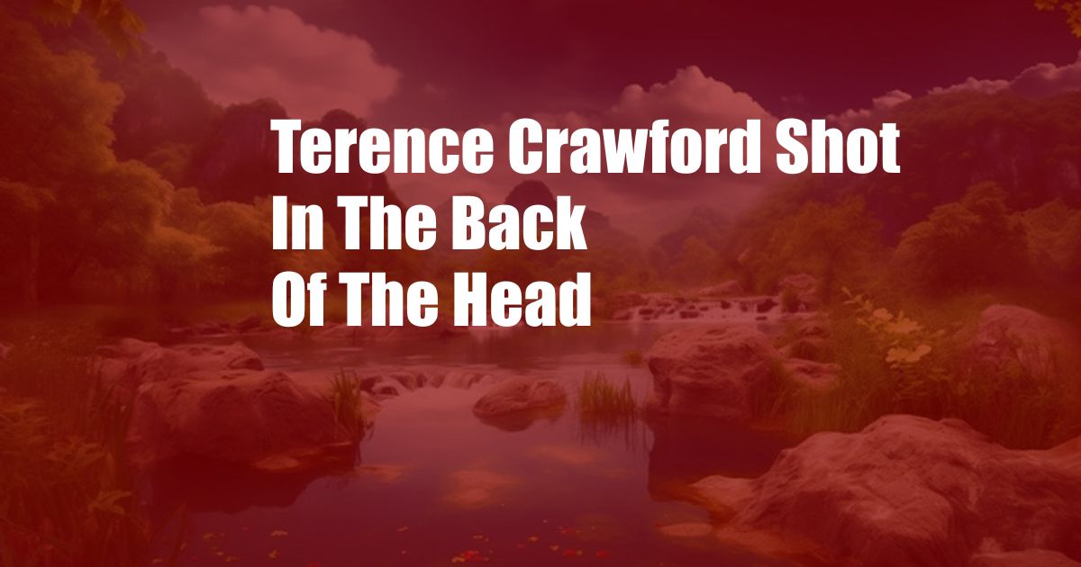 Terence Crawford Shot In The Back Of The Head