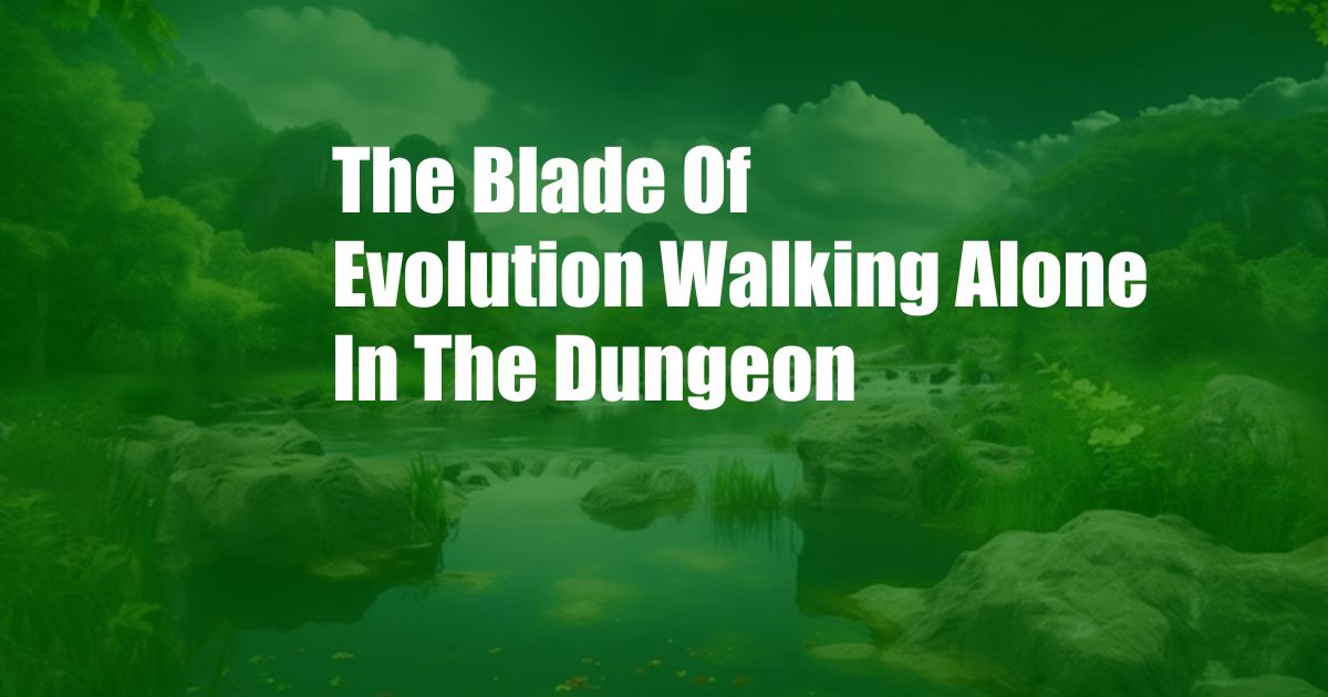 The Blade Of Evolution Walking Alone In The Dungeon