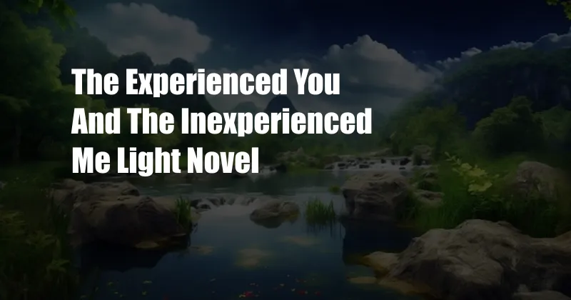 The Experienced You And The Inexperienced Me Light Novel