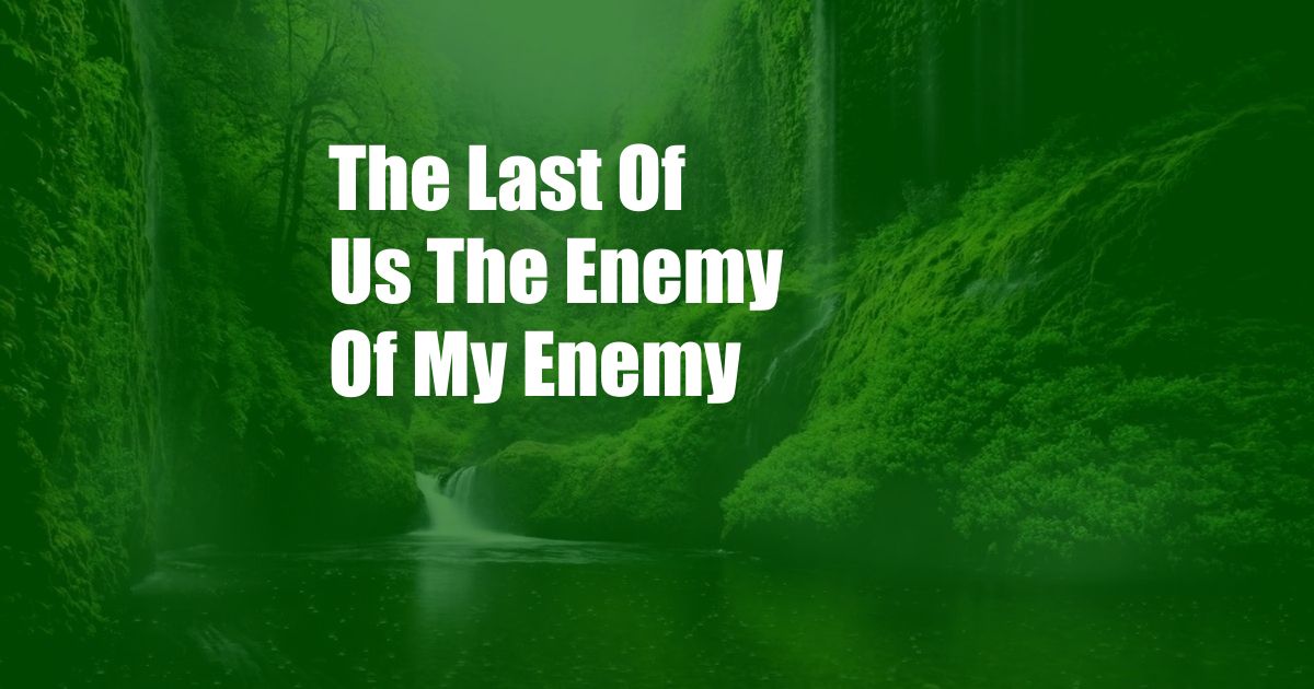 The Last Of Us The Enemy Of My Enemy