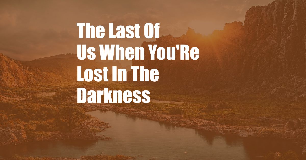 The Last Of Us When You'Re Lost In The Darkness