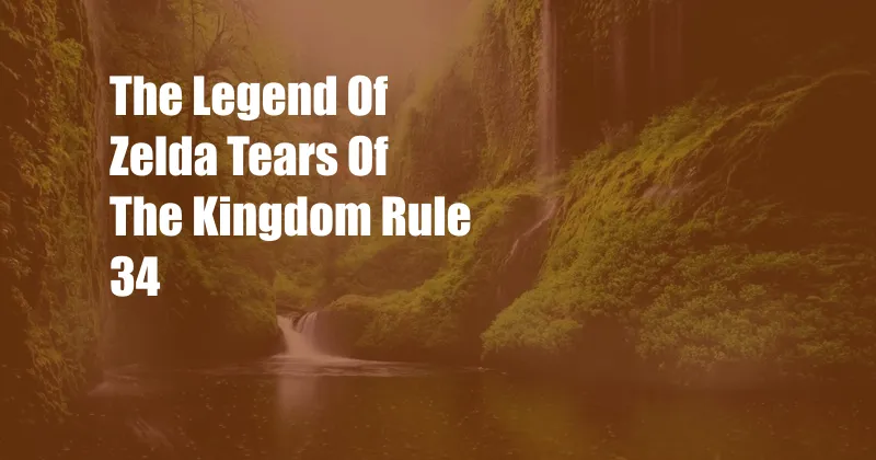 The Legend Of Zelda Tears Of The Kingdom Rule 34