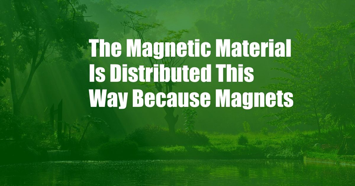 The Magnetic Material Is Distributed This Way Because Magnets