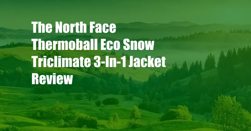 The North Face Thermoball Eco Snow Triclimate 3-In-1 Jacket Review