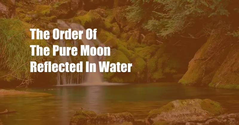 The Order Of The Pure Moon Reflected In Water