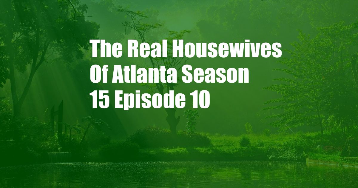 The Real Housewives Of Atlanta Season 15 Episode 10