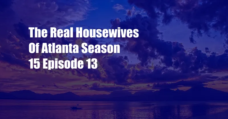 The Real Housewives Of Atlanta Season 15 Episode 13