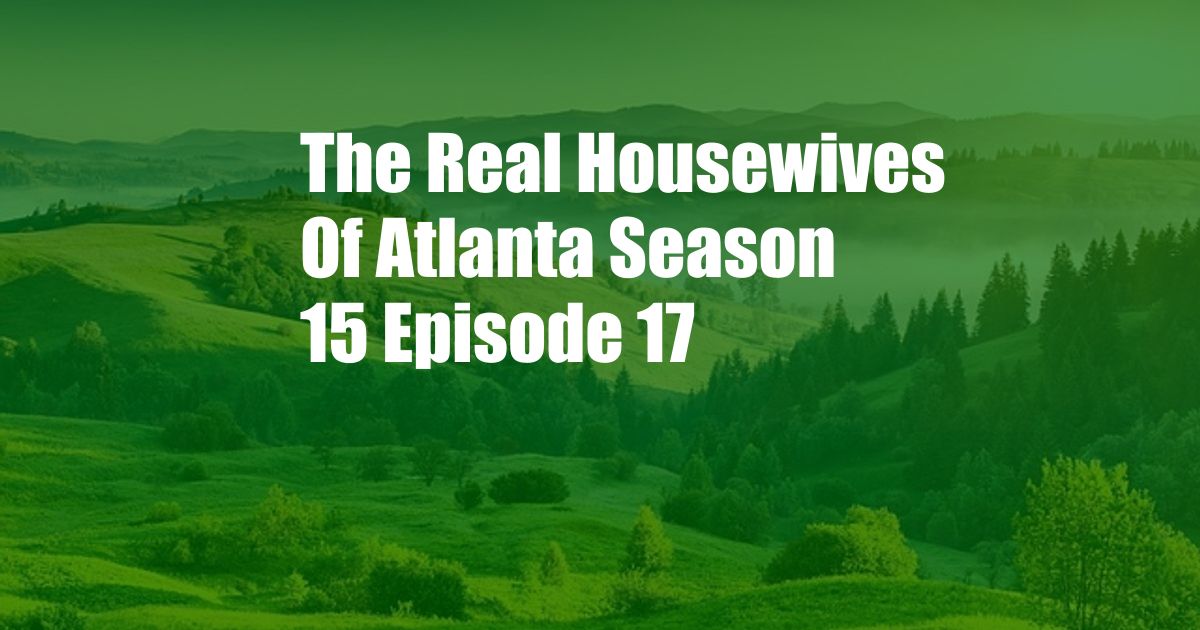 The Real Housewives Of Atlanta Season 15 Episode 17