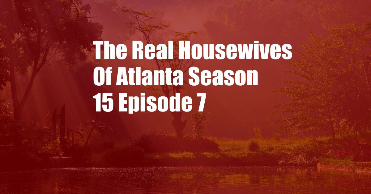 The Real Housewives Of Atlanta Season 15 Episode 7