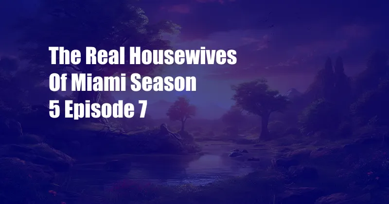 The Real Housewives Of Miami Season 5 Episode 7