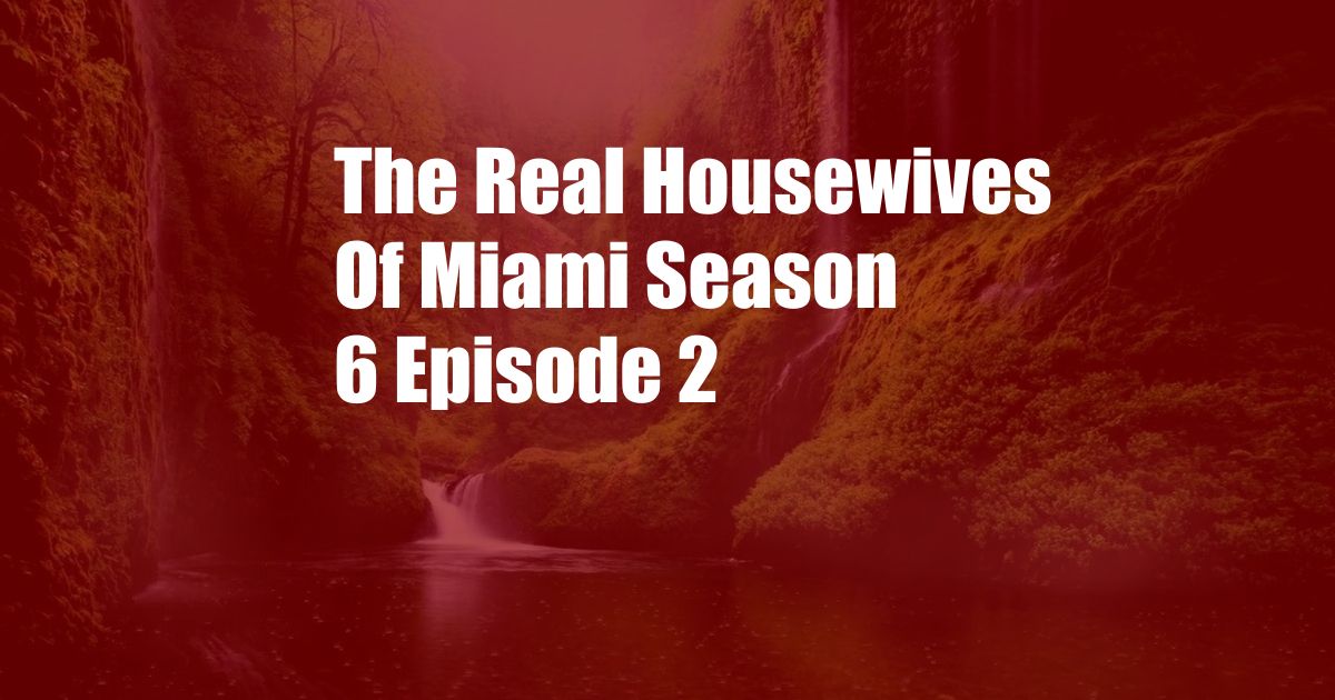 The Real Housewives Of Miami Season 6 Episode 2