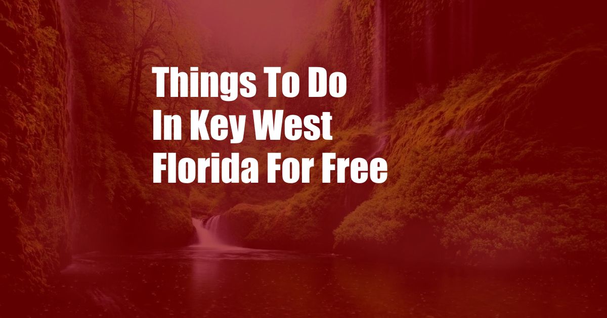 Things To Do In Key West Florida For Free