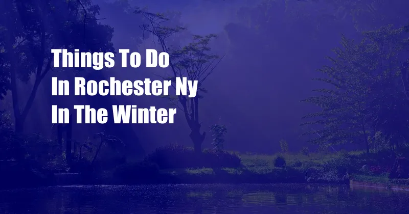 Things To Do In Rochester Ny In The Winter
