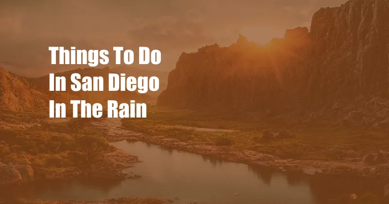 Things To Do In San Diego In The Rain