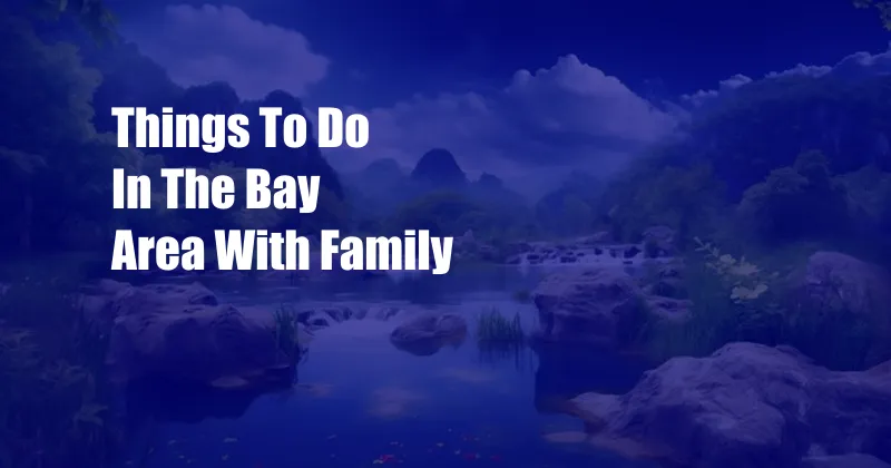 Things To Do In The Bay Area With Family