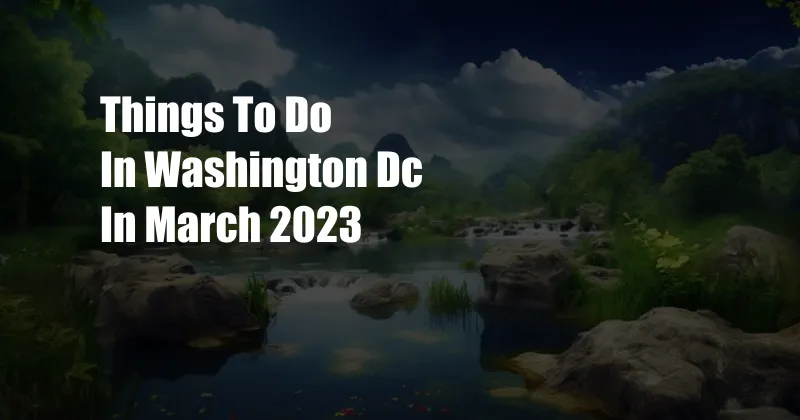 Things To Do In Washington Dc In March 2023