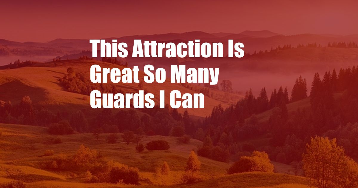 This Attraction Is Great So Many Guards I Can