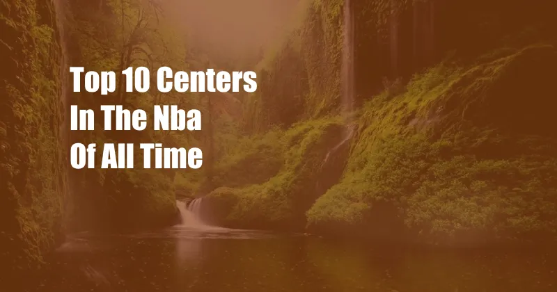 Top 10 Centers In The Nba Of All Time