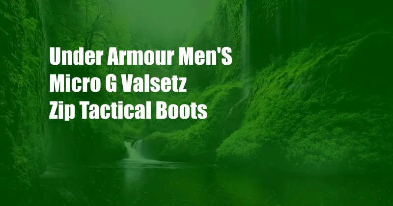 Under Armour Men'S Micro G Valsetz Zip Tactical Boots