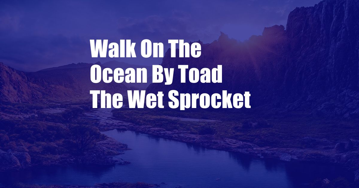 Walk On The Ocean By Toad The Wet Sprocket