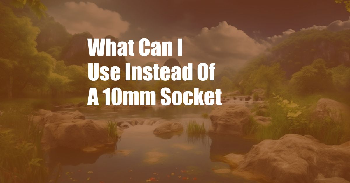 What Can I Use Instead Of A 10mm Socket