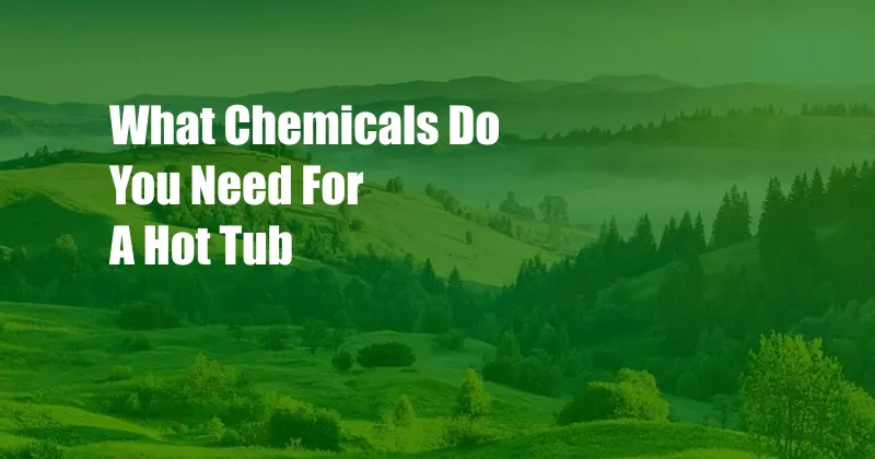 What Chemicals Do You Need For A Hot Tub