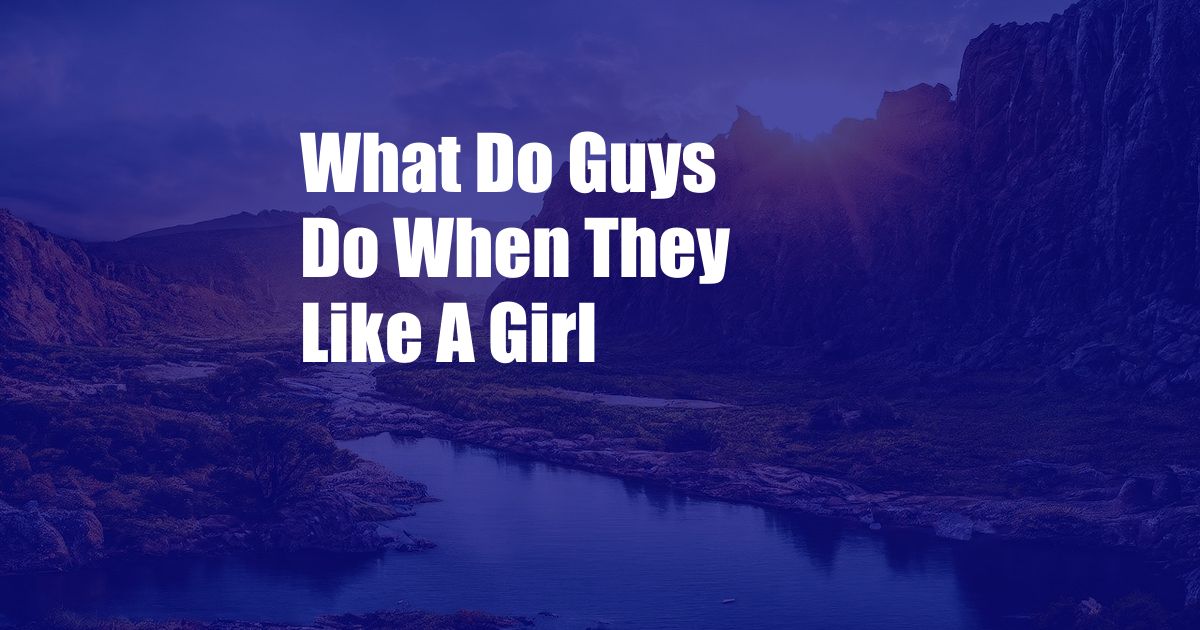 What Do Guys Do When They Like A Girl