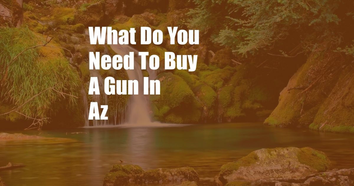 What Do You Need To Buy A Gun In Az