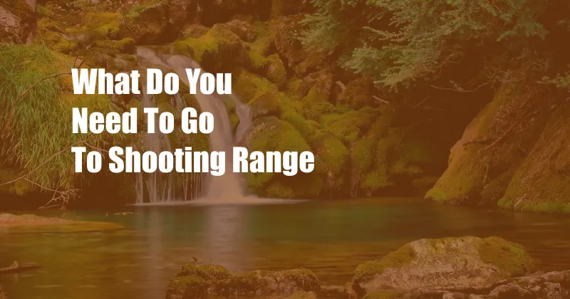 What Do You Need To Go To Shooting Range