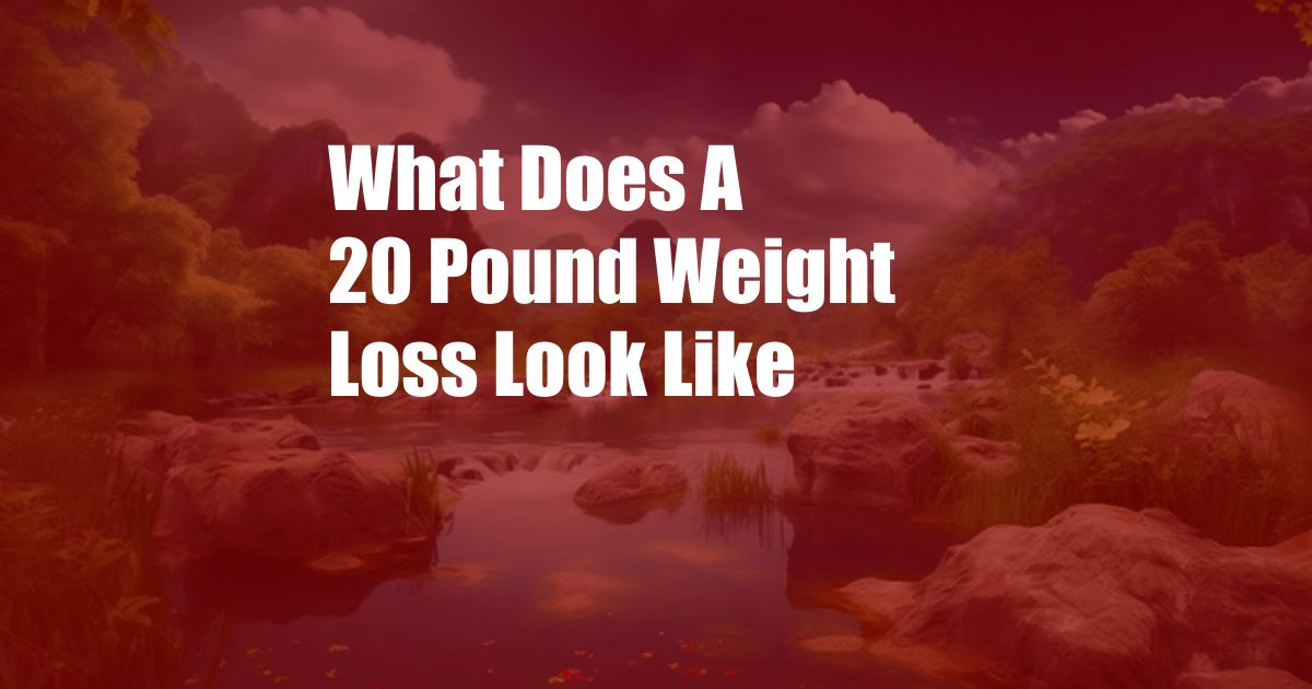 What Does A 20 Pound Weight Loss Look Like