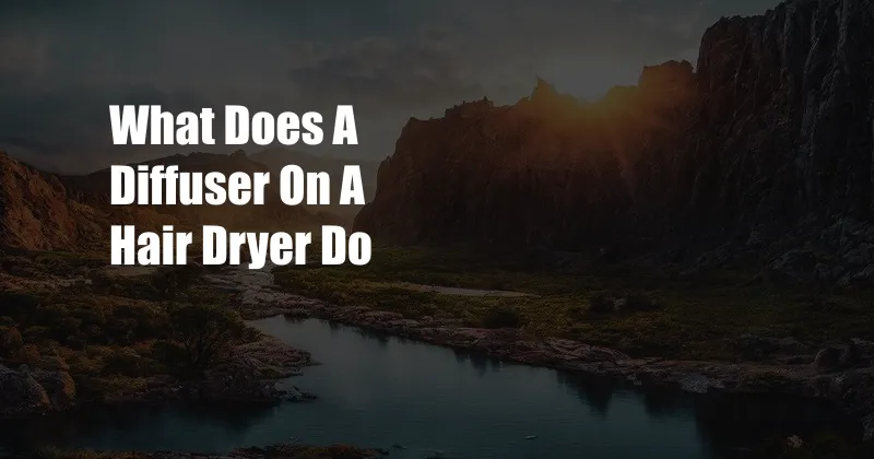 What Does A Diffuser On A Hair Dryer Do