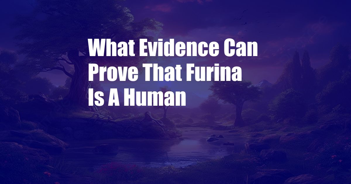 What Evidence Can Prove That Furina Is A Human