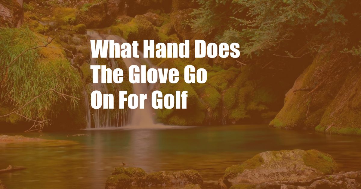 What Hand Does The Glove Go On For Golf