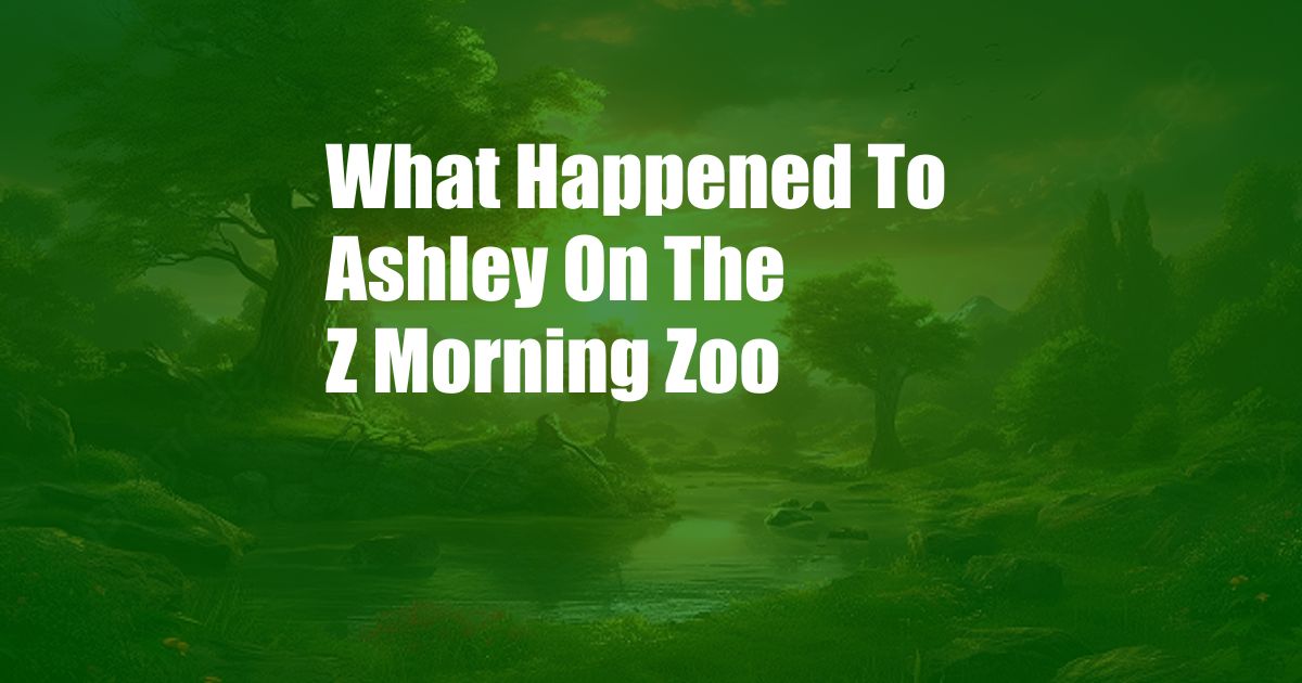 What Happened To Ashley On The Z Morning Zoo