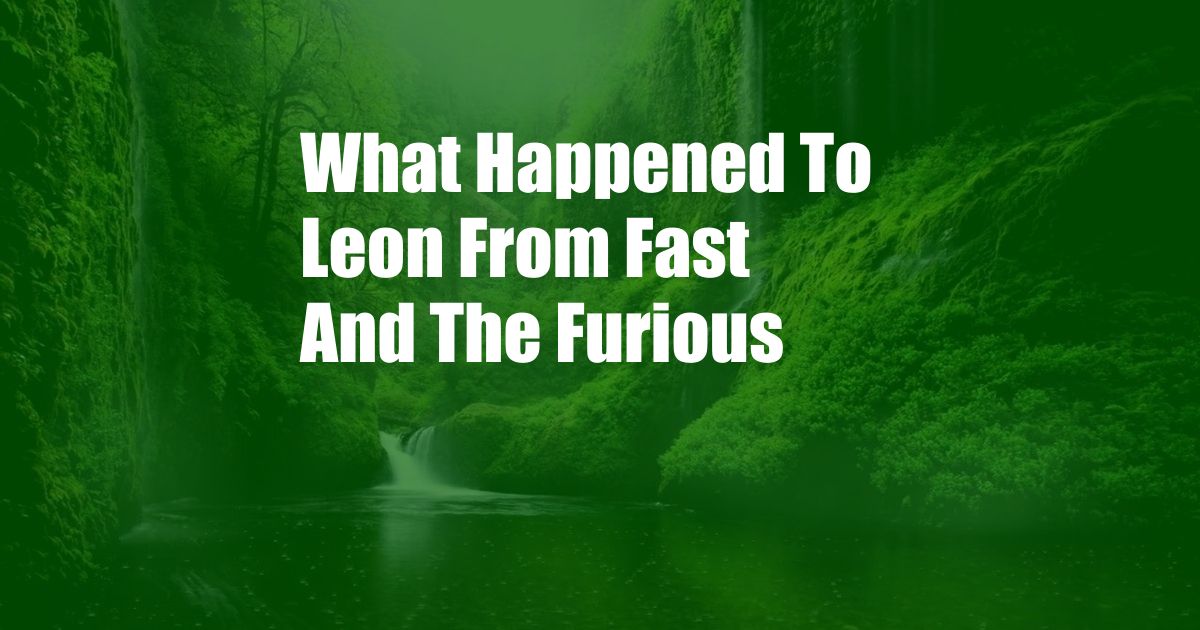 What Happened To Leon From Fast And The Furious