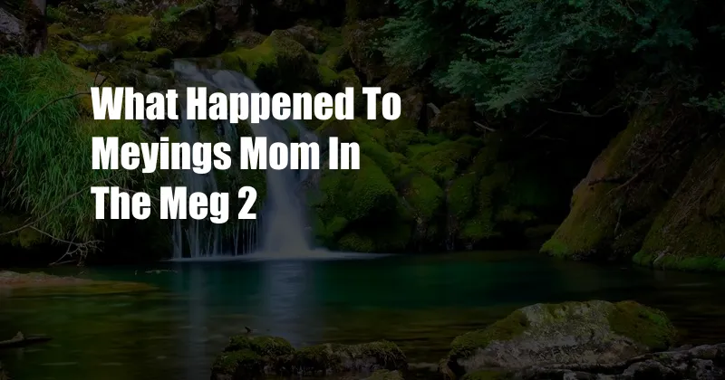 What Happened To Meyings Mom In The Meg 2