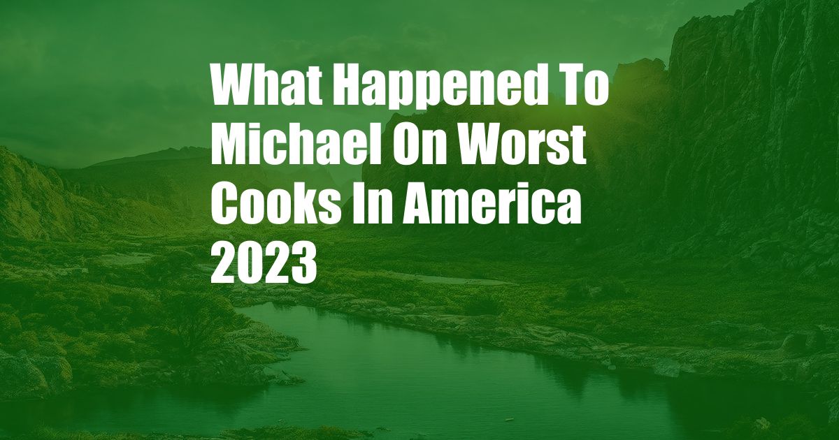 What Happened To Michael On Worst Cooks In America 2023