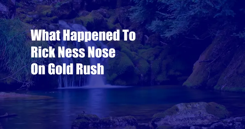 What Happened To Rick Ness Nose On Gold Rush