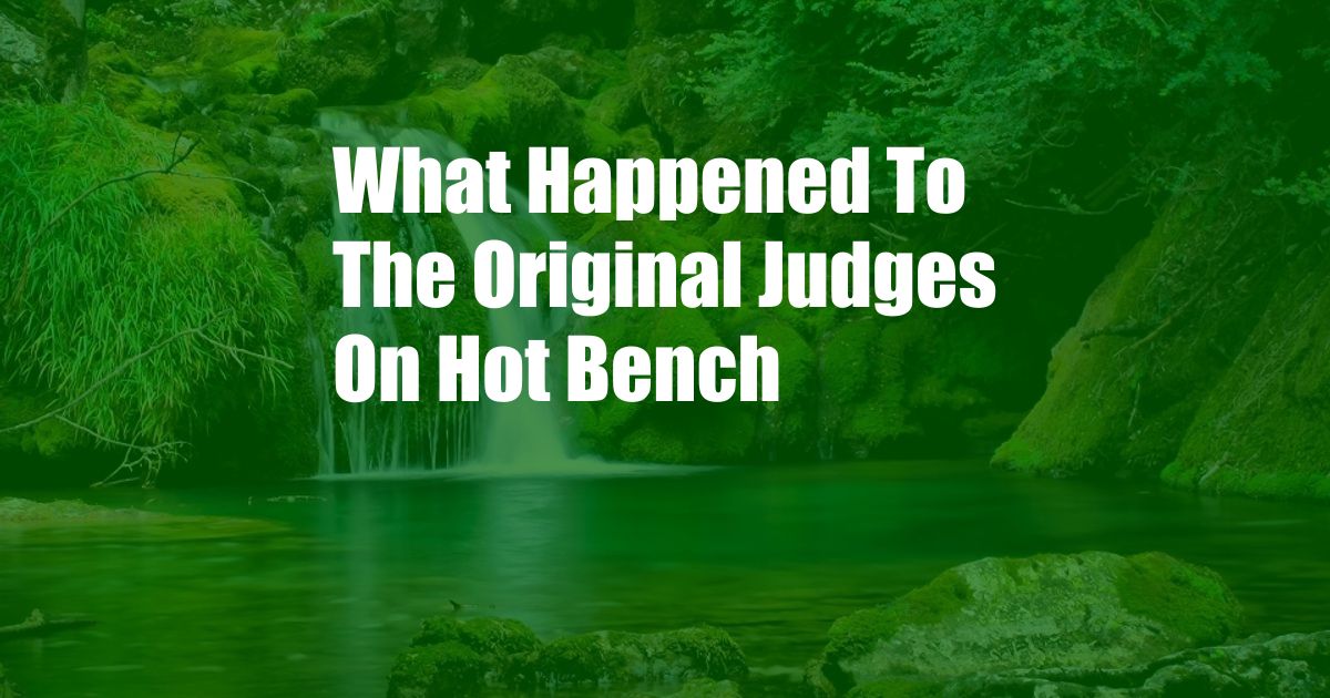 What Happened To The Original Judges On Hot Bench