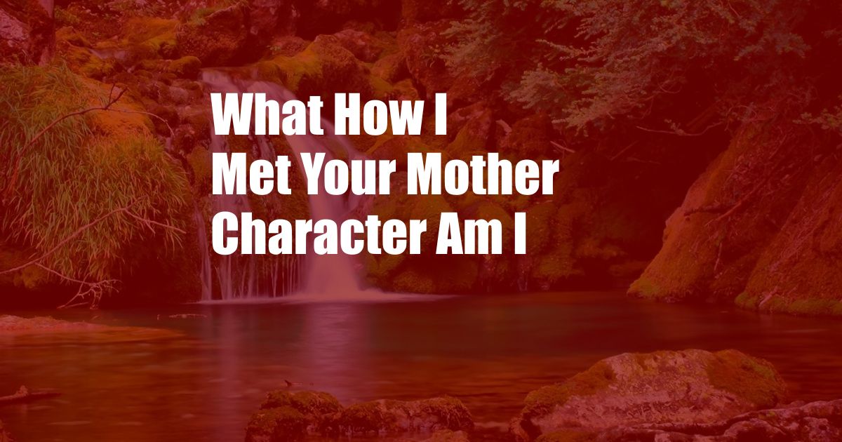 What How I Met Your Mother Character Am I