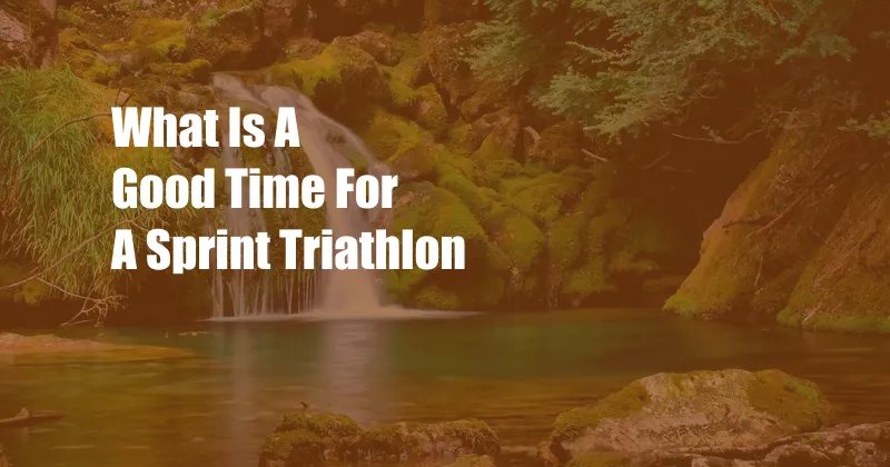 What Is A Good Time For A Sprint Triathlon