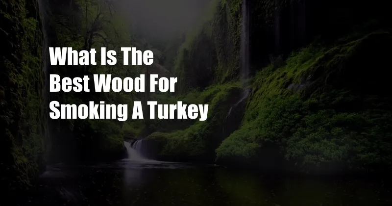 What Is The Best Wood For Smoking A Turkey