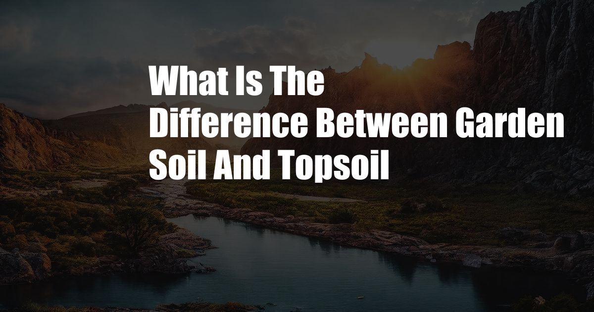 What Is The Difference Between Garden Soil And Topsoil