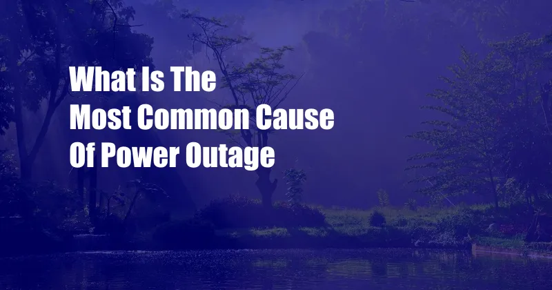 What Is The Most Common Cause Of Power Outage