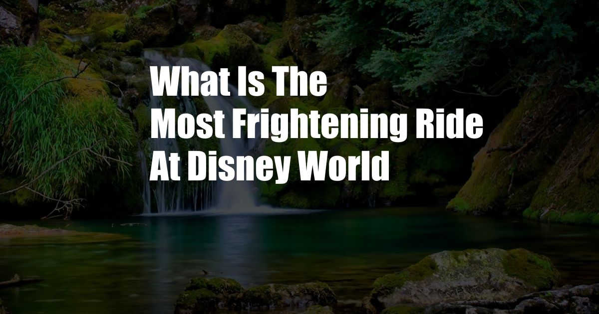 What Is The Most Frightening Ride At Disney World